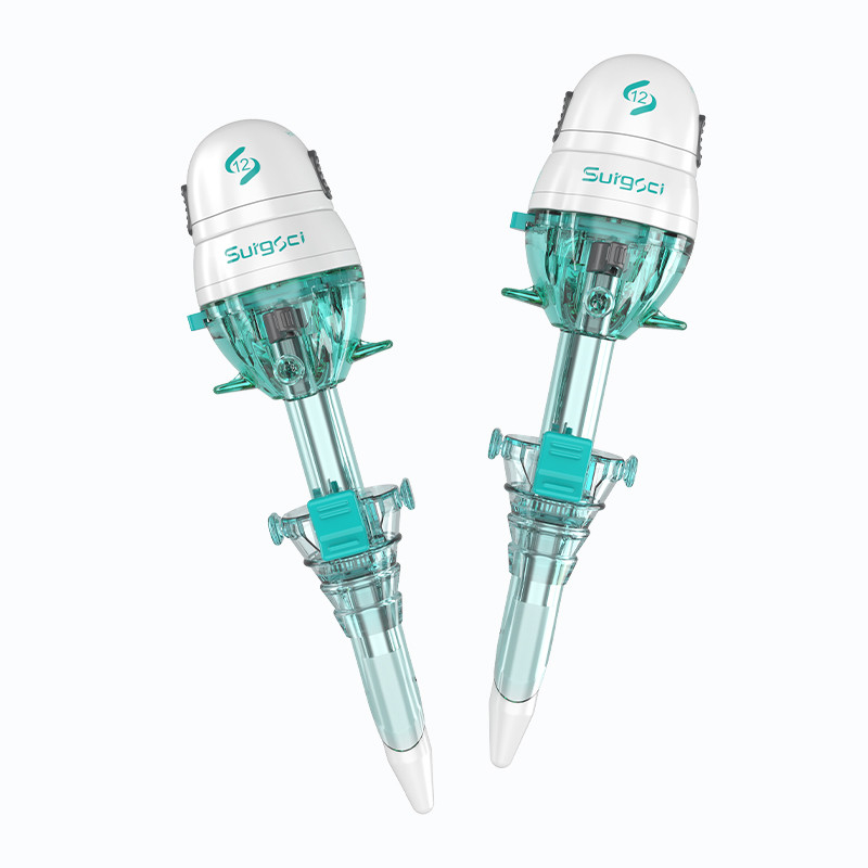 Trocar monouso di tipo Hasson da 12 mm certificato CE per chirurgia laparoscopica Surgsci Medical