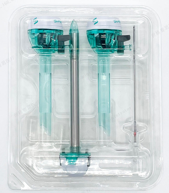 Surgsci Trocar Kit 12mm Chirurgia addominale Strumenti sterili Kit Trocar visibile Trocar set ottico