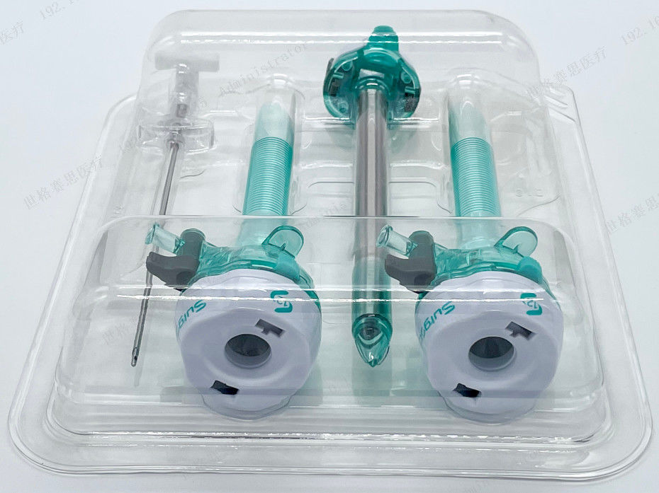 Surgsci Trocar Kit 12mm Chirurgia addominale Strumenti sterili Kit Trocar visibile Trocar set ottico